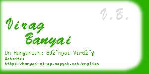 virag banyai business card